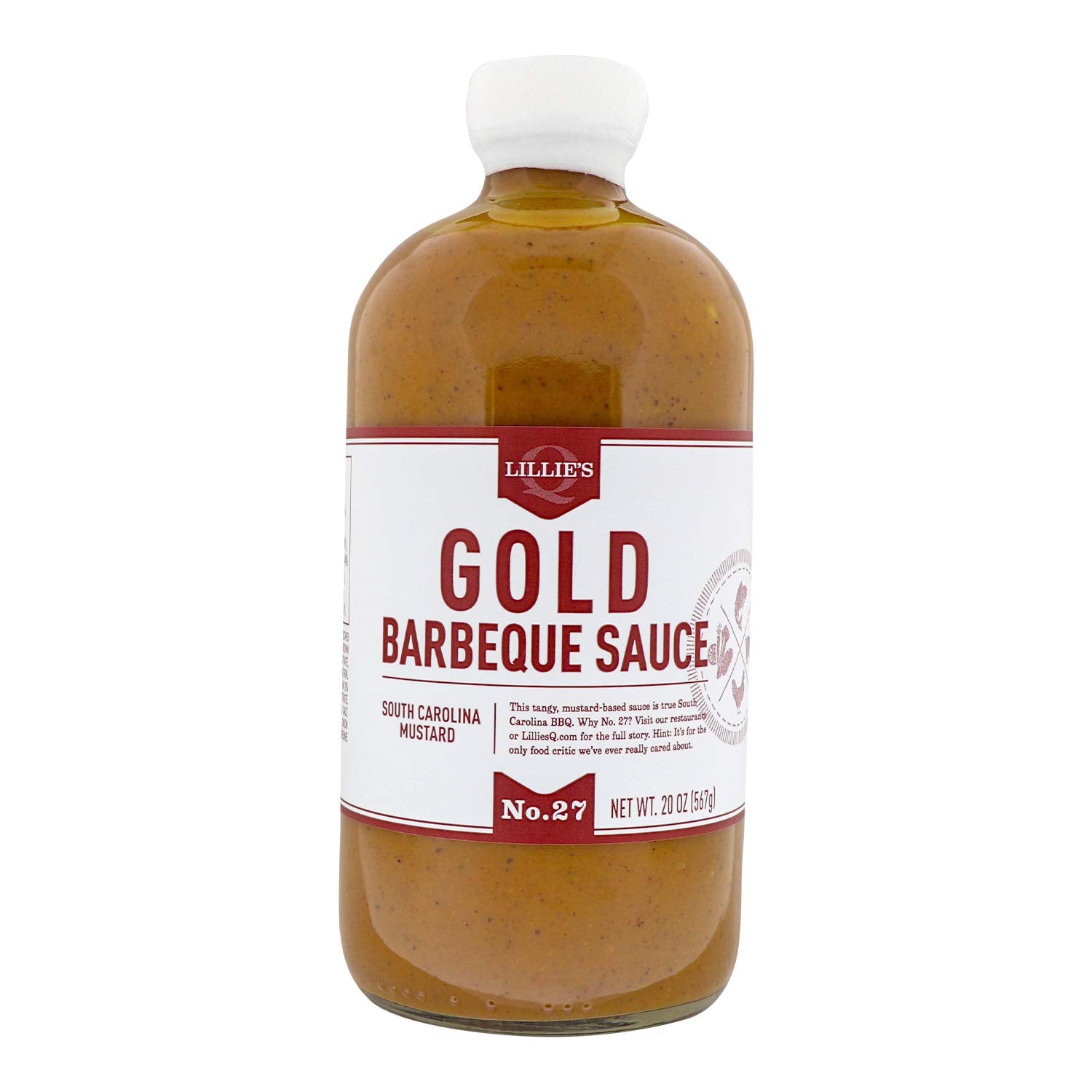 Lillie’s Q - Gold Barbeque Sauce, Gourmet Carolina Sauce, Tangy BBQ Sauce with South Carolina Mustard, Premium Ingredients, Made with Gluten-Free