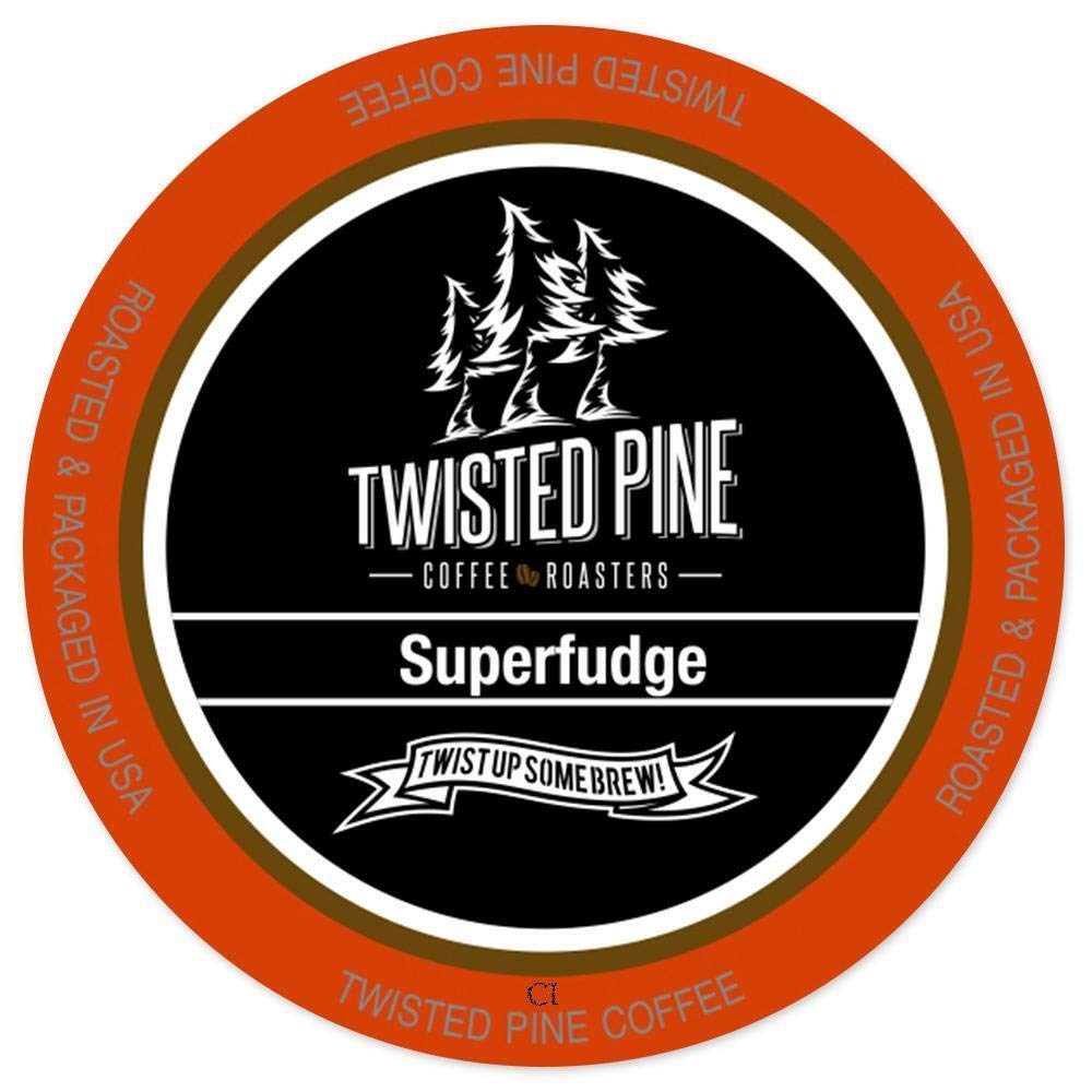 Twisted Pine Coffee SuperFudge, Flavored Coffee, Single-Serve Cups for Keurig K-Cup Brewers, 24 Count
