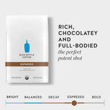 Blue Bottle Whole Bean Organic Coffee, Espresso, Dark Roast, 12 Ounce bag (Pack of 6)