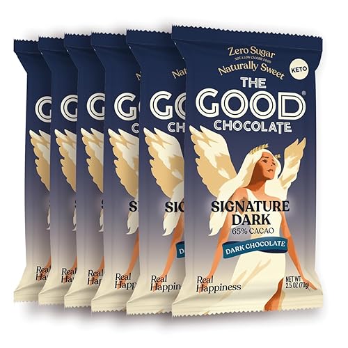 THE GOOD CHOCOLATE - Dark Chocolate Bars with Zero Sugar & Lower Net Carbs - Keto Chocolate Bar with Lower Calories, All Natural and Non-GMO Keto