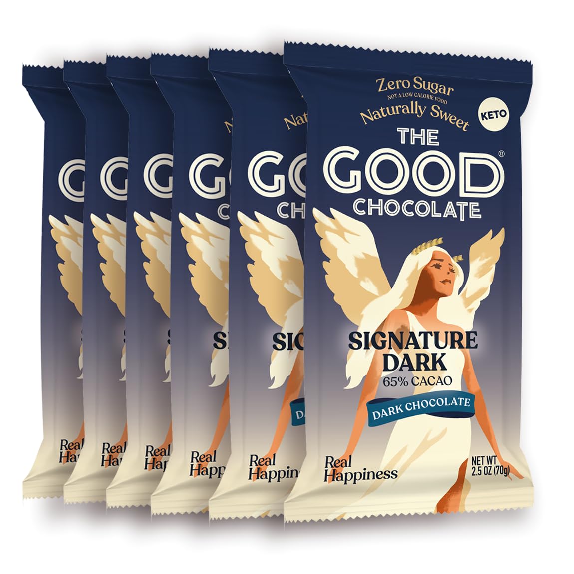 THE GOOD CHOCOLATE - Dark Chocolate Bars with Zero Sugar & Lower Net Carbs - Keto Chocolate Bar with Lower Calories, All Natural and Non-GMO Keto