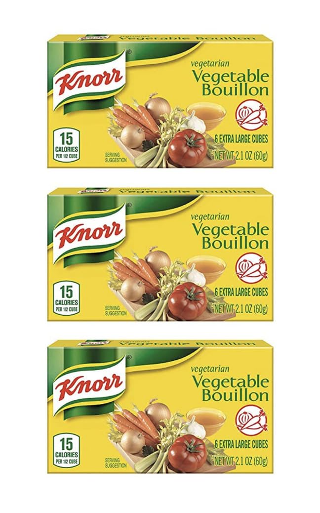 Bouillon 3 Pack of Vegetable Extra Large Cubes w/Exit 28 Bargains Sticker (Total of 18 Extra Large Cubes) Vegetarian