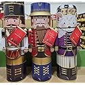 Character Tin Silvercrane Nutcrackers Holiday Gift Tins with Chocolate Truffles 12.3oz 350g (Three Tins)