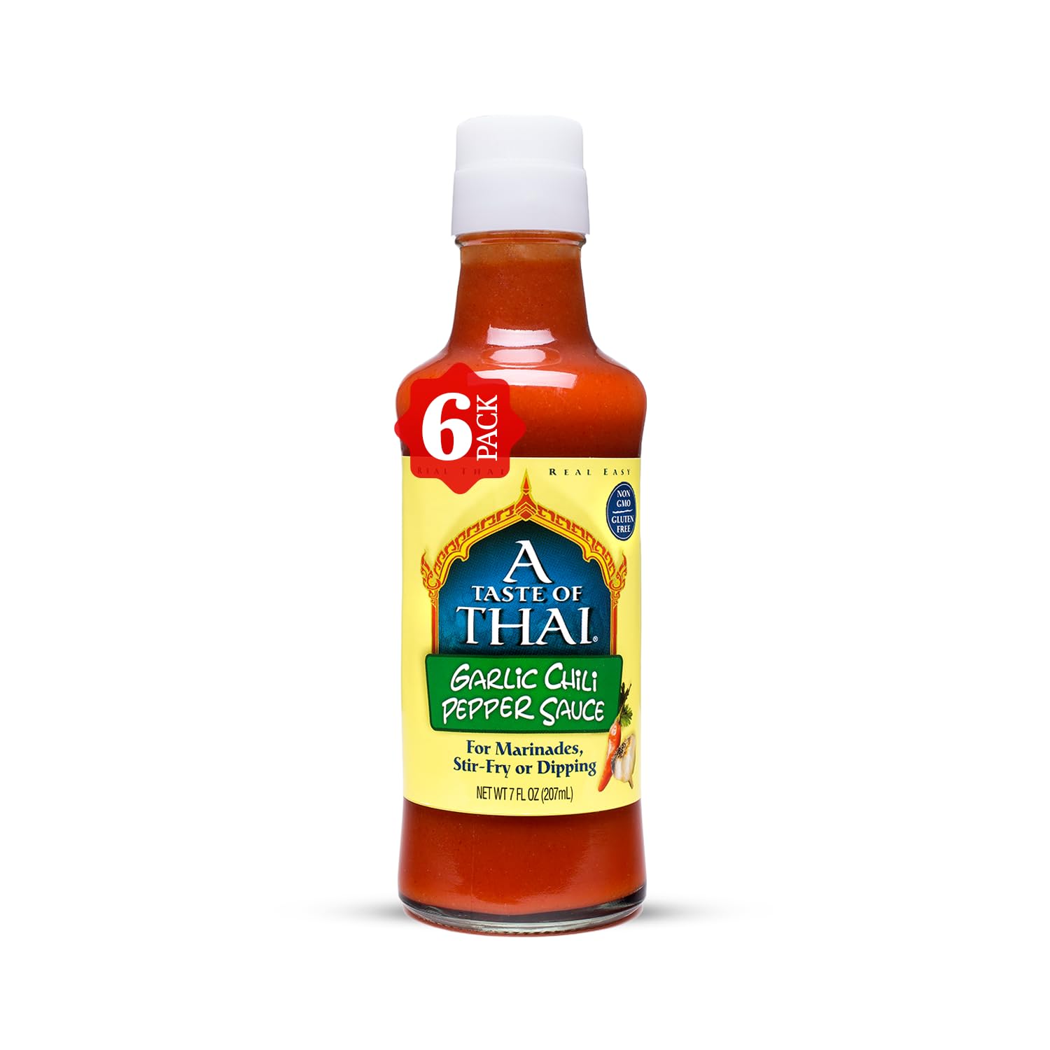 A Taste of Thai Sriracha Garlic Chili Pepper Sauce - Siracha Sauces with Bold Hot Flavor for Stir-Fry, Marinades & Dipping - Authentic Thai Chili