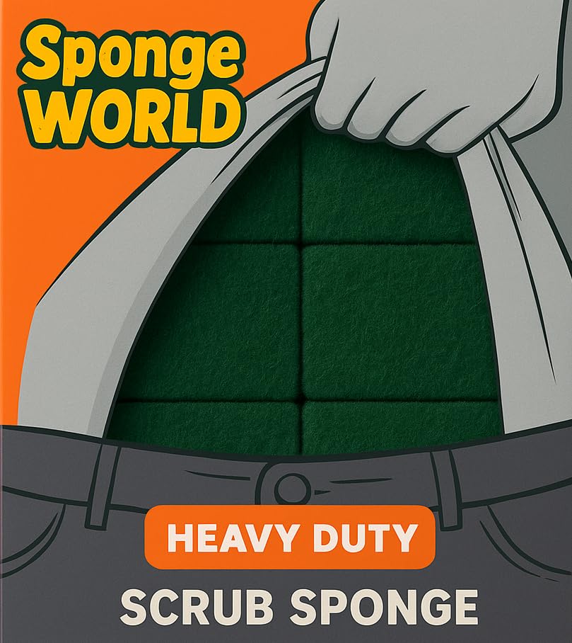 Dish Sponge, Non Scratch Sponges, Heavy Duty Scrub Sponge 24 Pack, Kitchen Scrub Sponges, 2.8x4 inch, Pads for Dishes, for Use Everyday for Tough