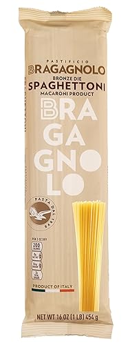 Pastificio Bragagnolo, Spaghettoni 805 Bronze-Drawn, 100% Italian Pasta, Made with Durum Wheat Semolina Flour, Non GMO (1 Pound Bag)