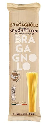 Pastificio Bragagnolo, Spaghettoni 805 Bronze-Drawn, 100% Italian Pasta, Made with Durum Wheat Semolina Flour, Non GMO (1 Pound Bag)