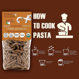 Tere e Tradizionni Organic Timilia/Tumminia Low-Gluten Index Whole Wheat Penne Pasta - Ancient Grains Grown in Sicily Italy - Al Dente Texture