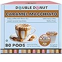 Double Donut Coffee Double Donut Caramel Macchiato Flavored Coffee Pods - Caramel Coffee in Single Serve Coffee Pods for the Keurig K Cups Coffee