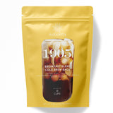 Sarasota Coffee 1905 Cold Brew Coffee Bags | Breakfast Blend Blonde-Medium Roast | 100% Arabica | Smooth & Low Acid | Ground Pouches | Cold Brew Kit