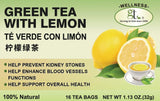 GT Green Tea with Lemon, 1.13 Ounce Box (16 Tea Box)