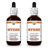 Hawaii Pharm Myrrh Liquid Extract, Professional Grade, Small Batch Crafted Myrrh (Commiphora myrrha) Tincture Herbal Supplement, 2x2 fl.oz