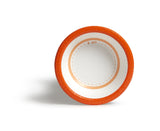 Perk Heavy?Weight Paper Bowls, 12 Oz, 125 Count Bulk Disposable Bowls for Soups, Snacks & Everyday Meals, White/Orange
