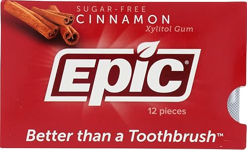 Epic Xylitol Sweetened Gum, Cinnamon, 12-Count (Pack of 12) have a problem Contact 24 hour service Thank You
