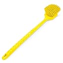 SPARTA 20" Floater Scrub Brush with Long Handle, Oil-Resistant Polyester Bristles, Multiple Trim Angles, Foam-Injected Polymer Block, Commercial