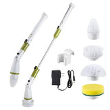 Electric Spin Scrubber Upgraded Power Scrubber 360 Cordless Tub and Tile Scrubber with 4 Replaceable Shower Scrubber Brush Heads, 1 Extension Arm