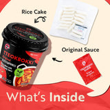 Spicy Cup Tteokbokki Instant Rice Cakes Korean - [Original (Gochujang) | Pack of 6] - Ready in 3 Minutes | Gluten-Free, Chewy, Quick & Easy Meal |