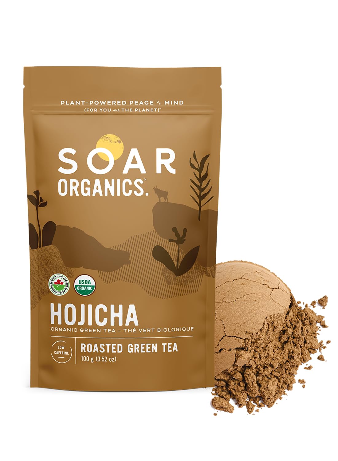 Soar Organics - Hojicha Powder - Authentic Japanese Origin (3.52 oz)