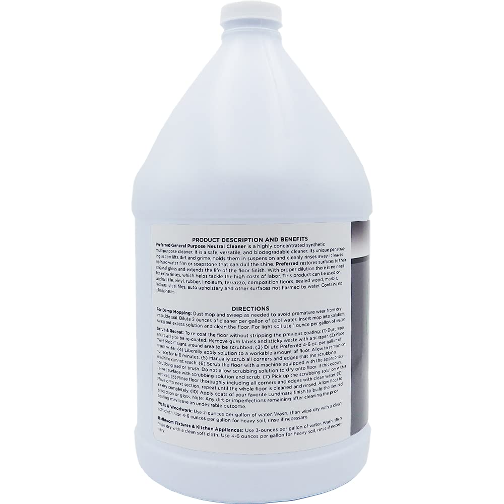 Lundmark, Inc Preferred General Purpose Cleaner, 1-Gallon, 3326G01-4 Clear COM-3326G01-4
