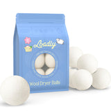 Premium Wool Dryer Balls - XL 6-Pack, 100% New Zealand Wool, Organic & Reusable, Natural Fabric Softener Alternative, Reduces Static, Wrinkles