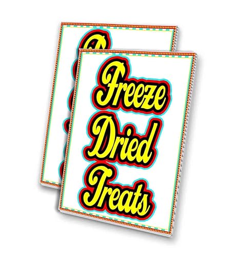 Freeze Dried Treats (24" X 36") 4mm Corrugated Plastic Panel, Graphics Applied to 1 Side (Pk of 2) | Fair Food, Desserts, Sweets, Snacks