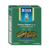 De Cecco Spinach Pasta, Penne Rigate No.41, 12 Ounce