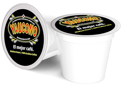 Yaucono Ground Medium Roast Arabica Coffee Single-Serve Pods, 72 Count, Compatible with Keurig K Cup Brewers