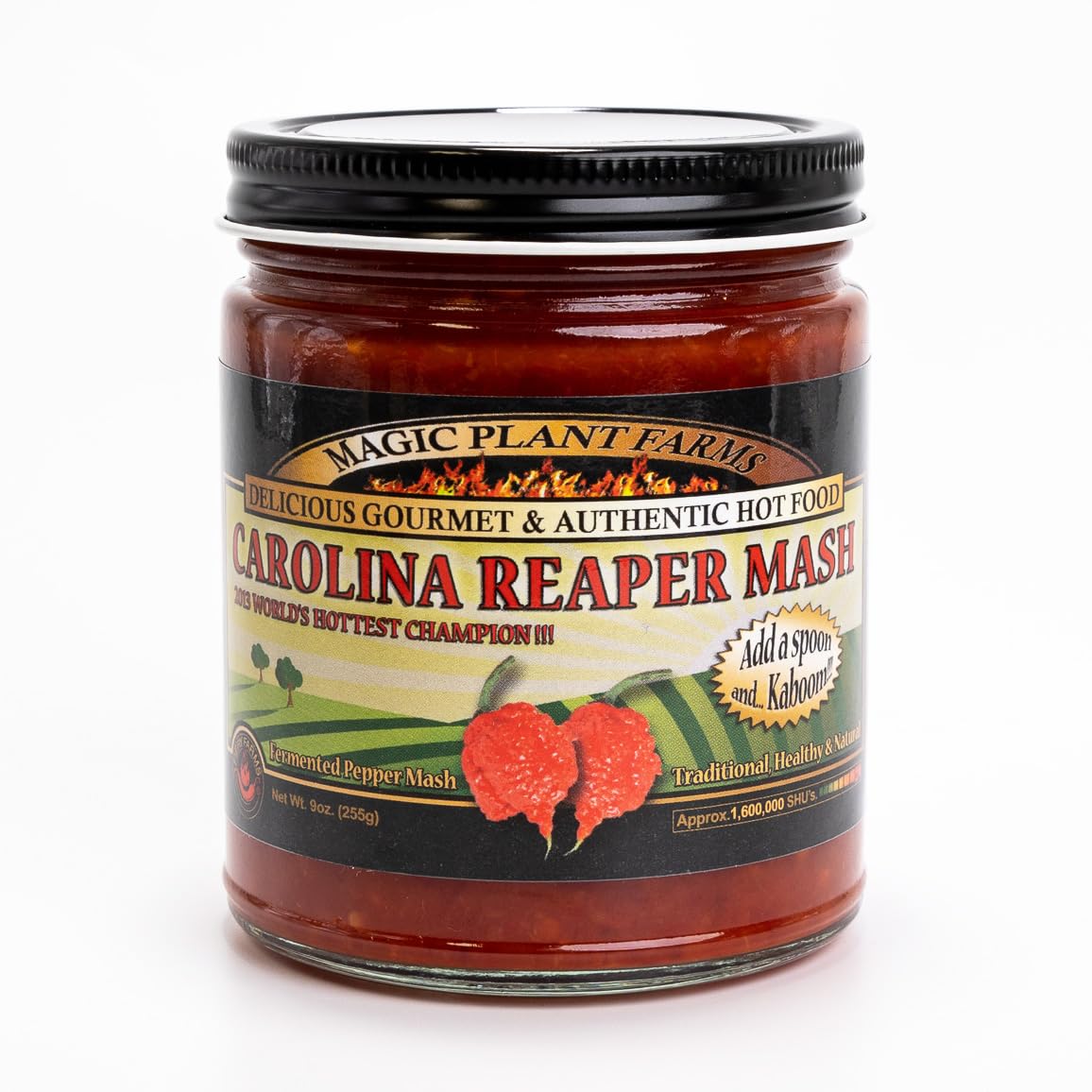 2 PACK - Chipotle Smoked Carolina Reaper and Red Carolina Reaper Chili Pepper Mash by Magic Plant, Great Gift of Superhot Combo - Fresh Pepper