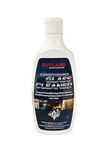Rutland Hearth and Grill Conditioning Glass Cleaner, USA-Made Fireplace and Wood Stove High Temperature Glass & Stovetop Cleaner, RTV Silicone