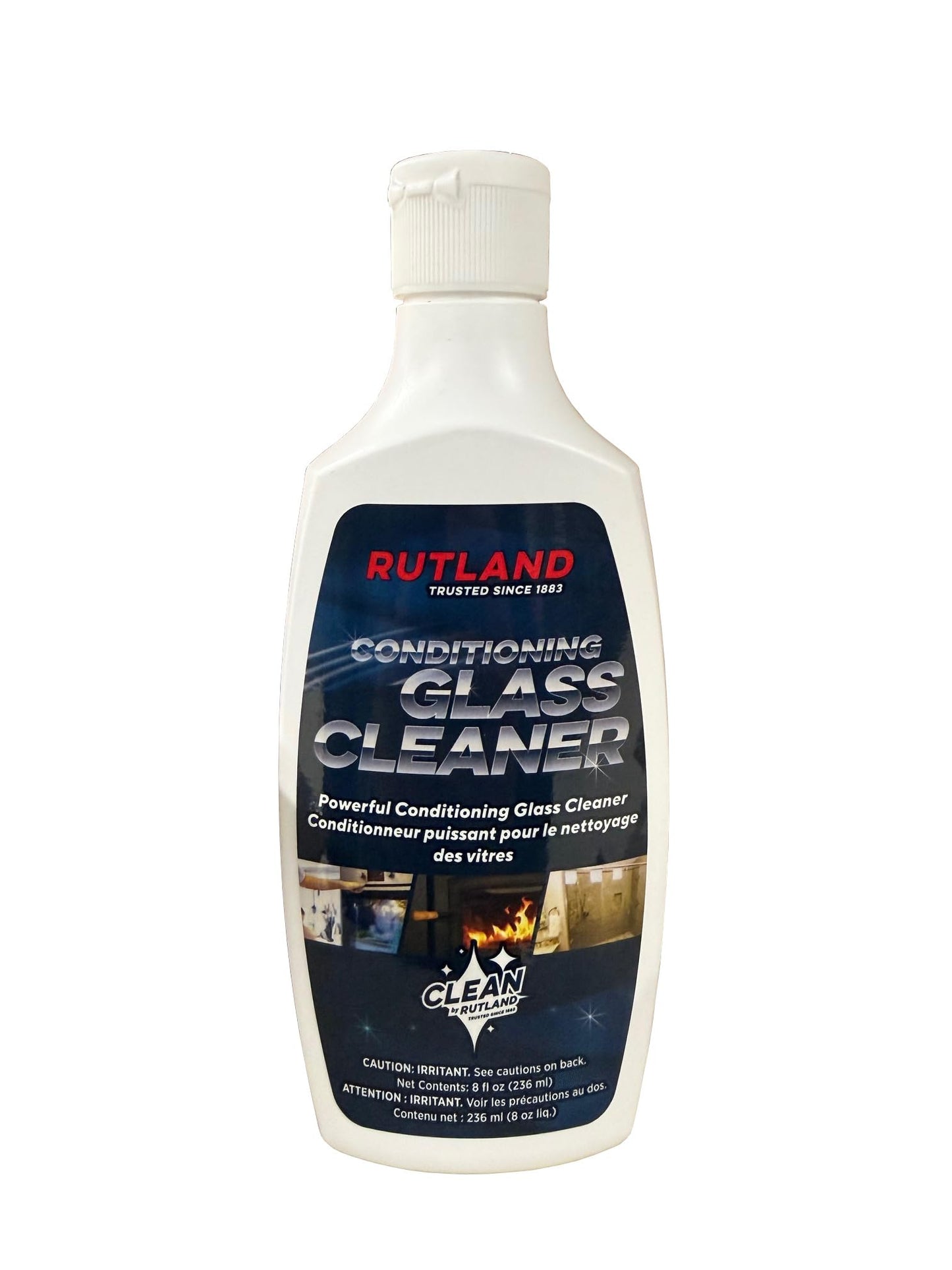 Rutland Hearth and Grill Conditioning Glass Cleaner, USA-Made Fireplace and Wood Stove High Temperature Glass & Stovetop Cleaner, RTV Silicone