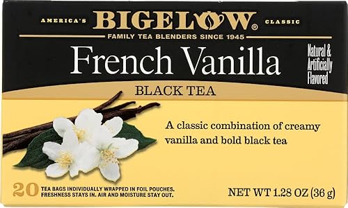 Bigelow French Vanilla Tea 1.28 OZ(Pack of 12) 12