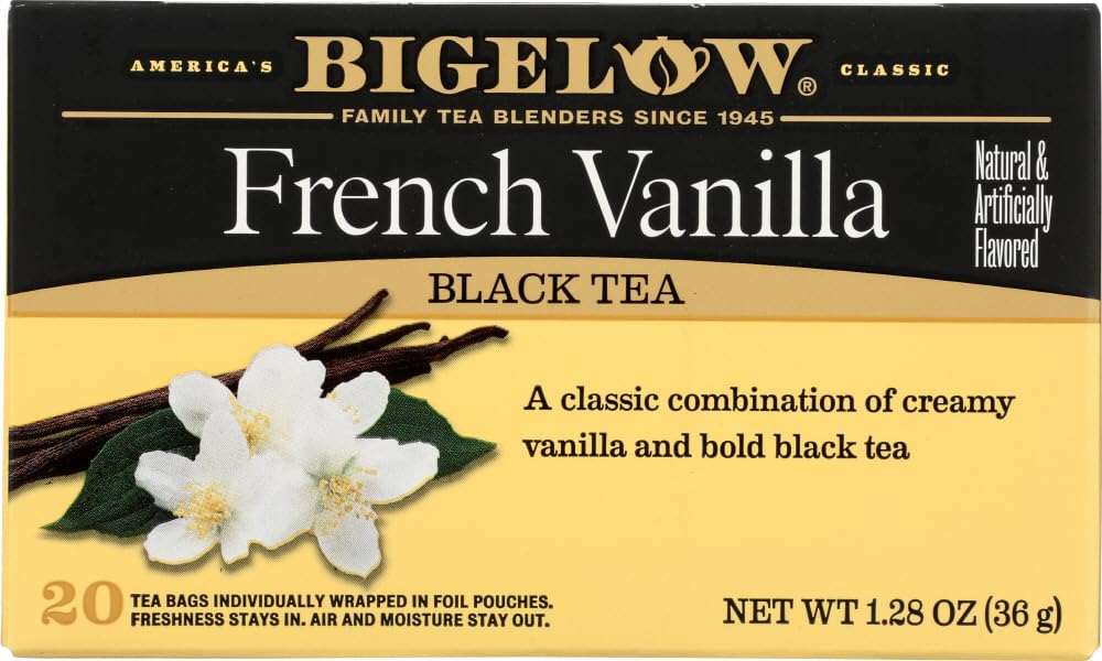 Bigelow French Vanilla Tea 1.28 OZ(Pack of 12) 12