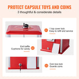 VEVOR Gumball Machine for Kids, 25" Height Home Vending Machine, PS Bouncy Balls Dispenser, Hold 230 Capsule Toys, Rectangle Bubble Gum Machine