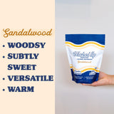 Washed Up Goods Sandalwood Laundry Detergent Powder | Only 100% Pure Essential Oils | Safe for Sensitive Groups | Powerful Clean | Plant