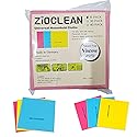 ZIOCLEAN 15 Pack German Universal Household Color Dish Cloths inch,Wide Size Machine Washable Super Absorbent, Drying Non-Woven Fabric Viscose Kitchen