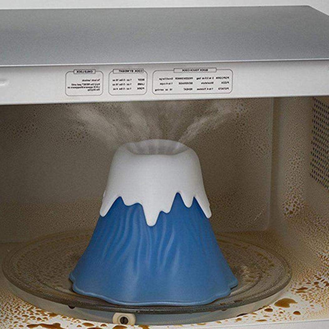 Evelove Microwave Oven Cleaner Steam Volcano Shape Home Kitchen Gadget Cleaning Tool Kitchen Cleaners