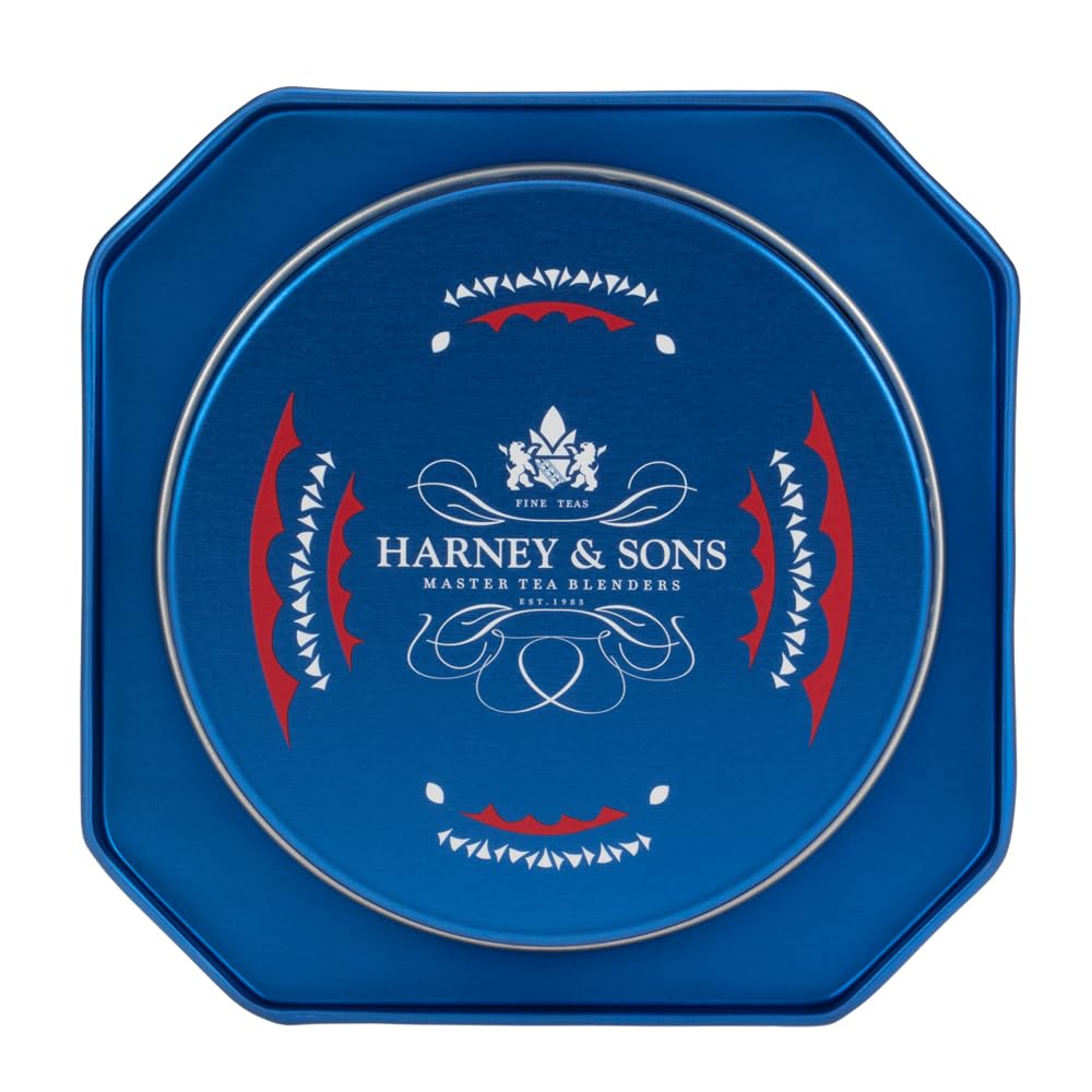 Harney & Sons Nutcracker Blend | Black tea with chocolate, almond, hazelnut flavors, apricot pieces and marigold petals, 30 ct sachet tin