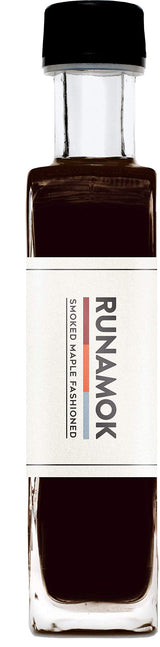 Runamok Organic Smoked Maple Old Fashioned Cocktail Syrup | Non-Alcoholic Maple-based Cocktail Mixers | Perfect Smoky Old Fashioned | 8.45 Fl Oz