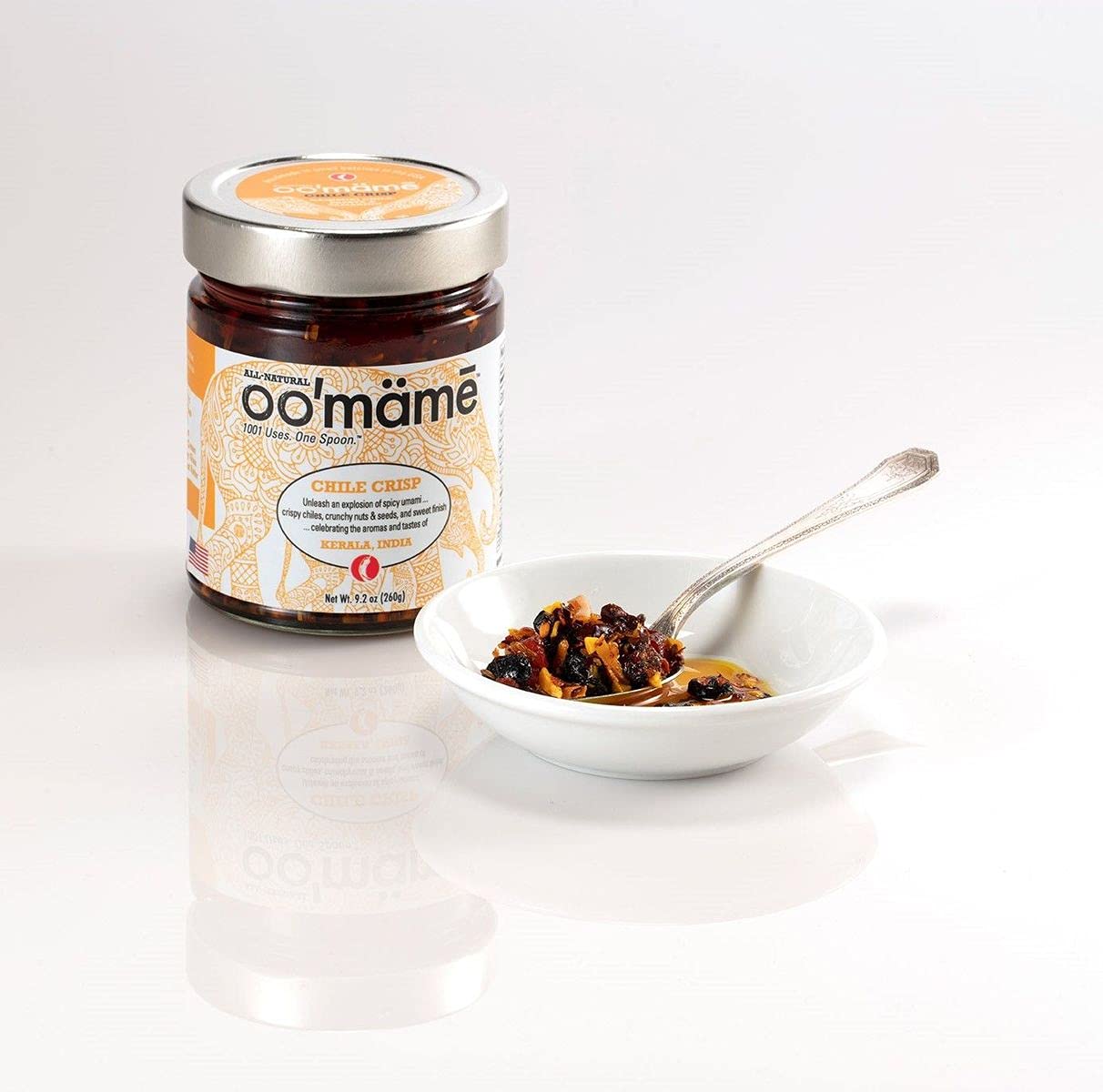 OO'mäm? Global Collection (4 Jars, 9.2 oz Each) - Szechuan Chinese Chile Crisp / Oaxaca Mexican Chile Crisp / Kerala Indian Chile Crisp/ Fez Moroccan