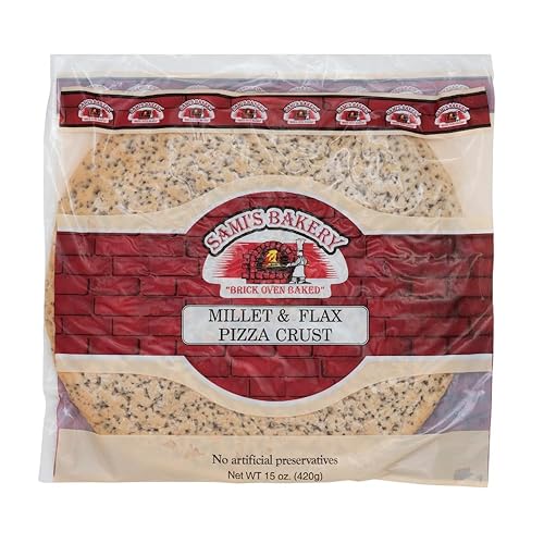 Sami's Bakery Millet and Flax Pizza Crusts, Pack of 4.