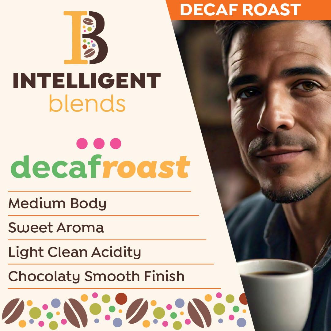 Intelligent Blends Decaf Dark Roast Coffee Pods, 16 ct, Single Serve Pods - 100% Arabica Coffee, Compatible with Keurig K Cups Maker