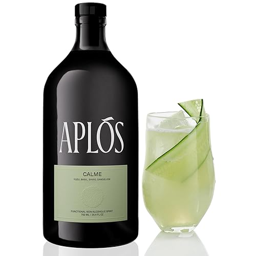 Aplós Calme Non Alcoholic Drink - Botanical Infused Calming Beverage Formulated to Relax and Unwind, Zero Sugar Beverage - 750ml
