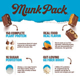 Munk Pack Cookie Dough Probiotic Keto Protein Bars | 15g Protein, 1g Sugar, 4g Net Carbs | Plant-Based, Low Sugar, Gut Health Snacks, Gluten-Free