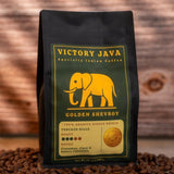 Golden Shevroy Single-Origin Whole Bean Coffee, Indian, Medium-Dark Roast, 12 oz Bag, 100% Arabica, Specialty-Grade