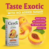 Ceres Peach Juice Blend, 3-Pack - 100% Natural, Rich in Vitamin C, No Added Sugar, Artificial Colors, or Flavors, Kosher Certified, 33.8 Oz Ea (1