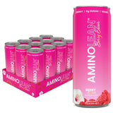 RSP NUTRITION AminoLean Energy Drink - Sugar Free Amino Energy with No Jitters, Tingles, or Crash, Vegan Amino Acids, Berry Elixir, 12 Pack