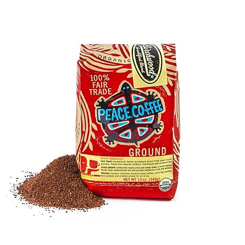 Peace Coffee, Coffee Ground Birchwood Breakfast Blend Organic, 12 Ounce