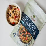 Superfood Granola | Gluten-Free with Blueberries, Goji Berries, Chia Seeds, Buckwheat Groats | Vegan and No Refined Sugars | 10 oz (283g)
