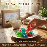 Japanese Crystal Candy Gems - 20 pieces per box | Crunchy Shell, Chewy Center | Assorted Fruit Flavors, Individually Wrapped