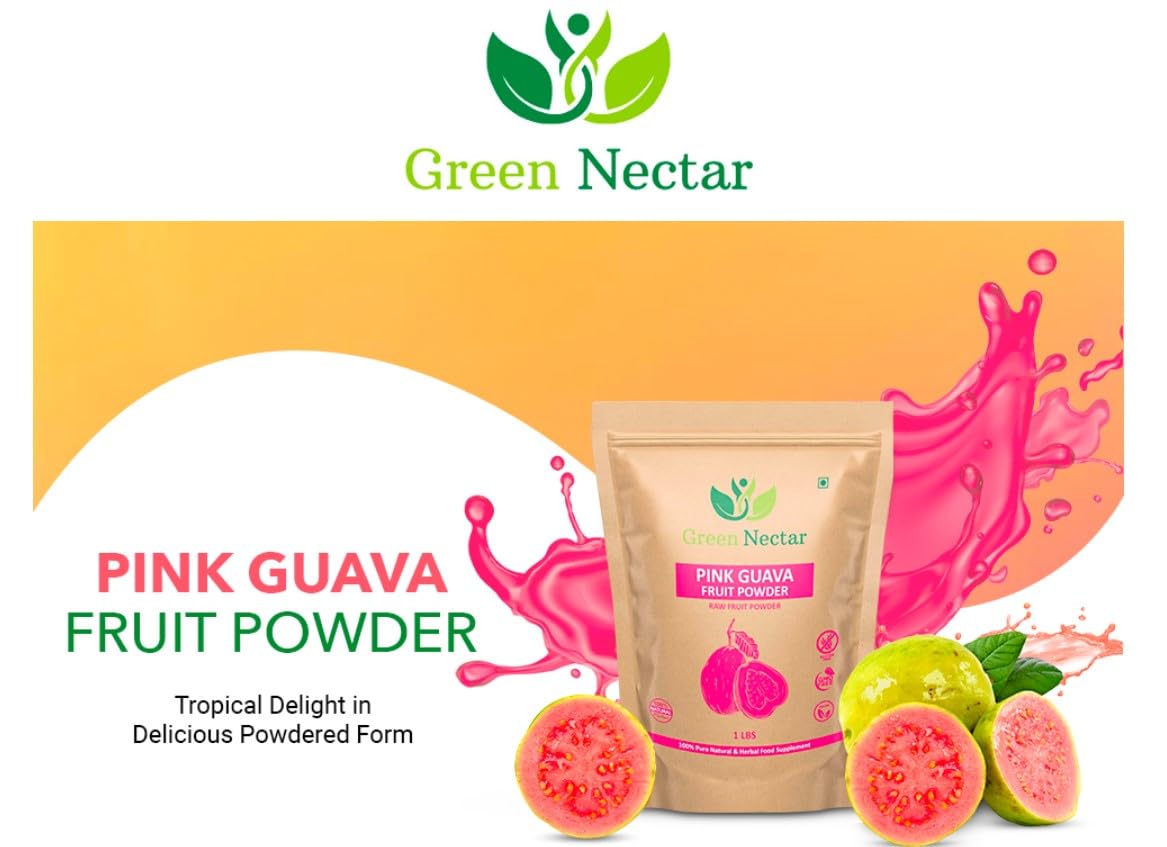 Pink Guava Fruit Powder (1 lb Bag), Unsweetened, Non-GMO, Vegan and Gluten Free (16 Oz - 1 Pack)
